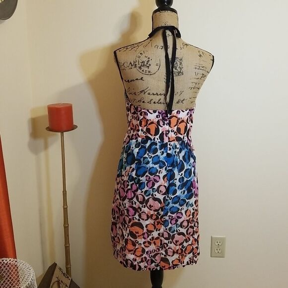 Trina Turk silk blend animal print halter style dress size 10 - Picture 5 of 9